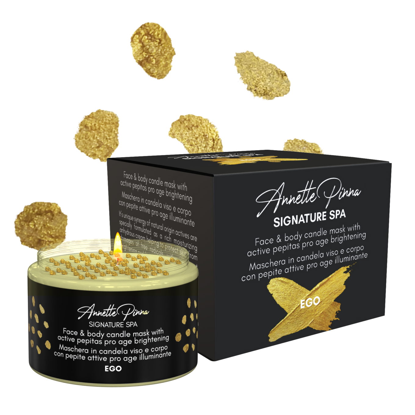 EGO Face & body candle mask with active pepitas pro age brightening 50ml