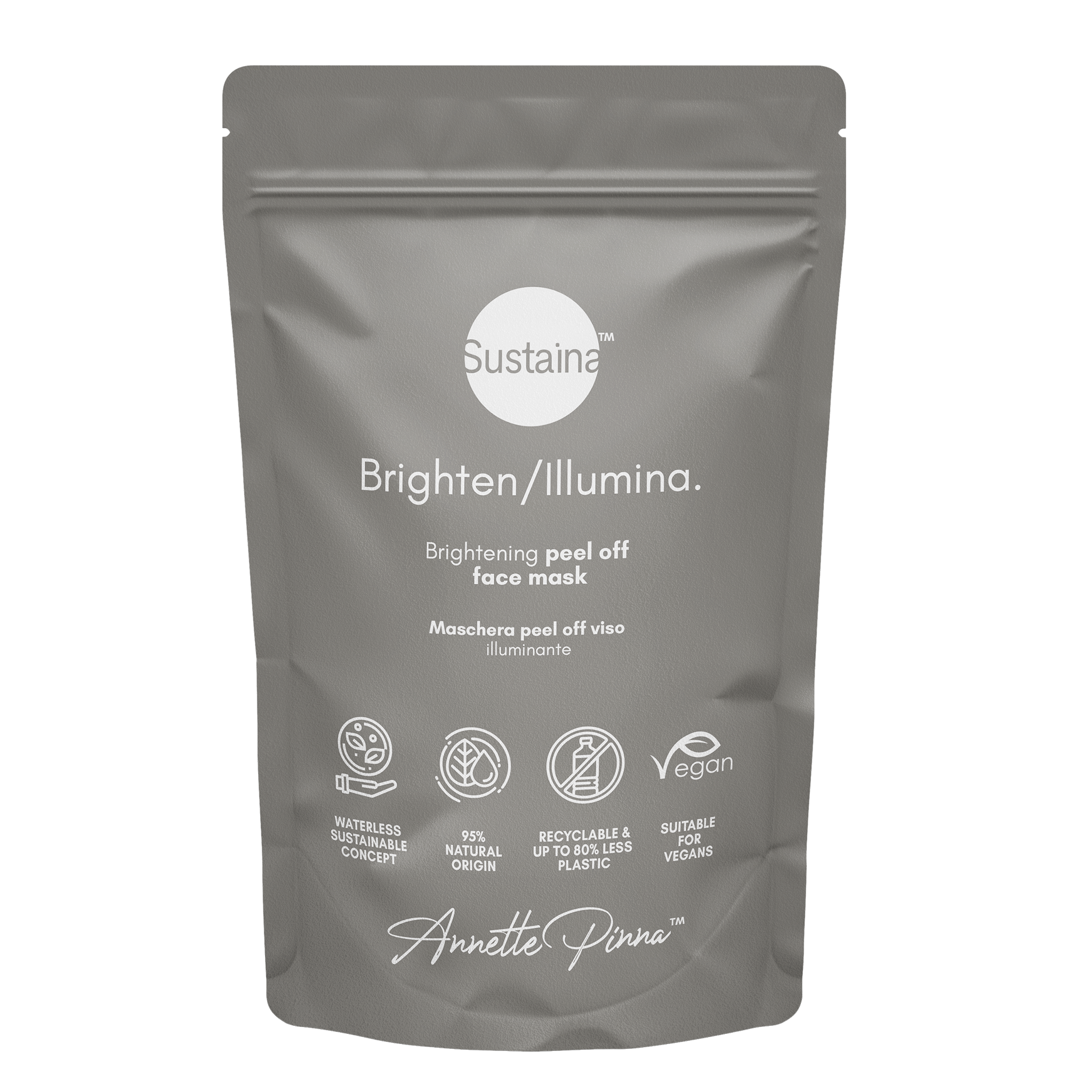 "OFFERTA SPECIALE 2 PEZZI" SUSTAINA PRO Maschera viso Peel Off Illuminante 2X500ml 