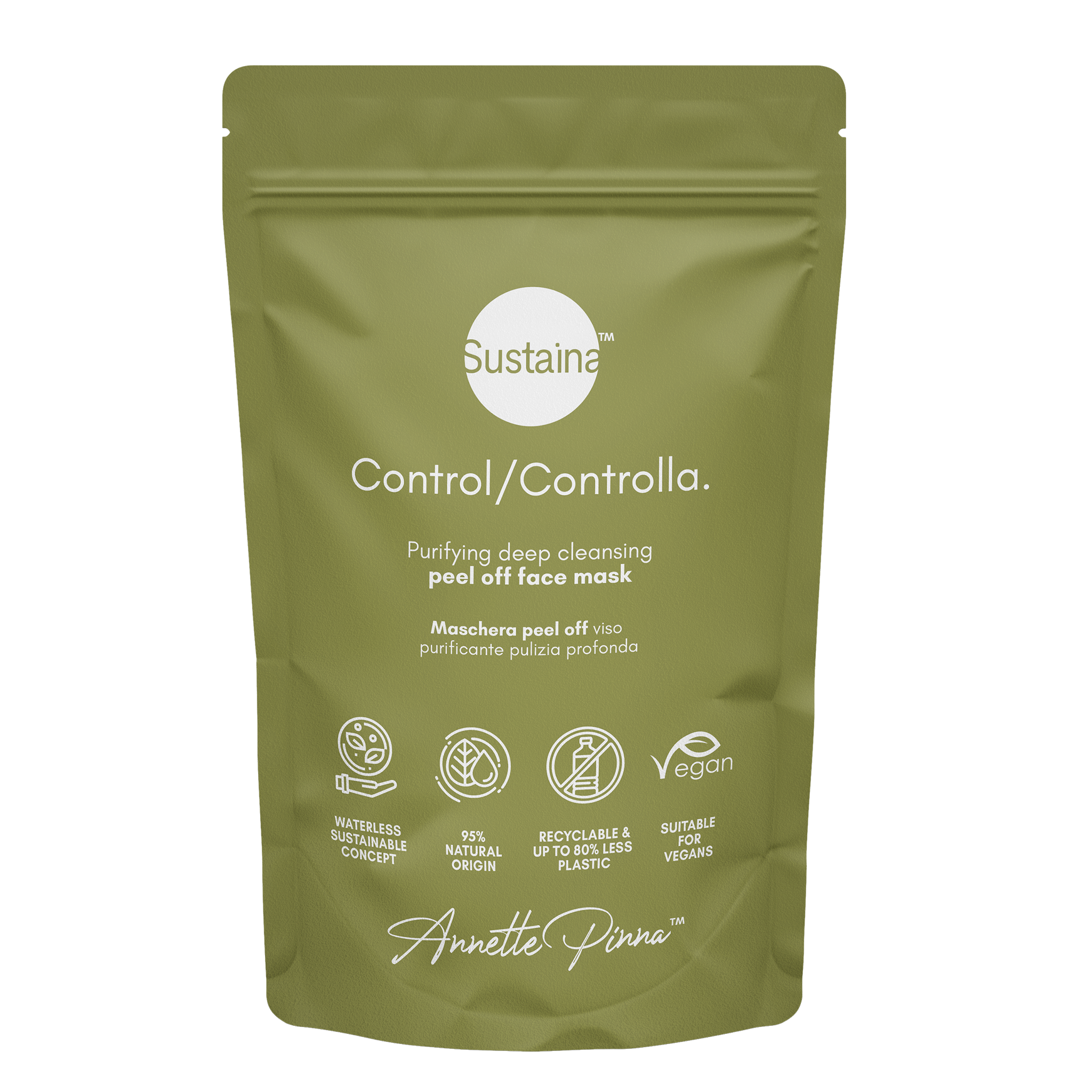 "OFFERTA SPECIALE 2 PEZZI" SUSTAINA PRO Controlla Maschera purificante esfoliante profonda peel off per il viso 500ml 