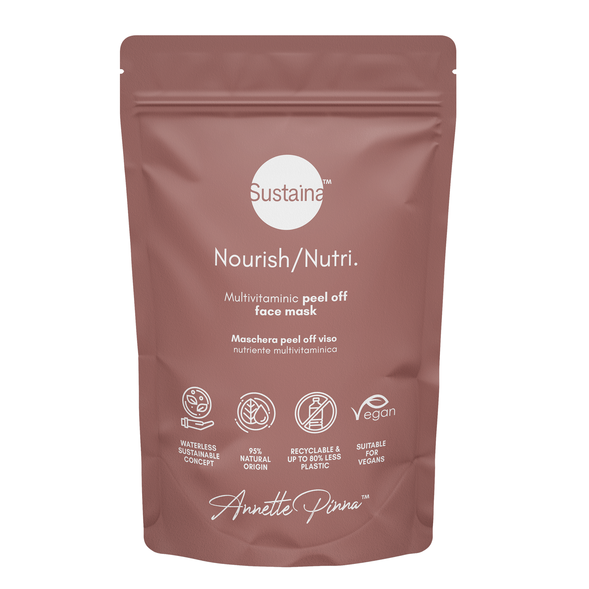 "OFFERTA SPECIALE 2 PEZZI" SUSTAINA PRO Maschera Viso multivitaminica peel off 500ml 
