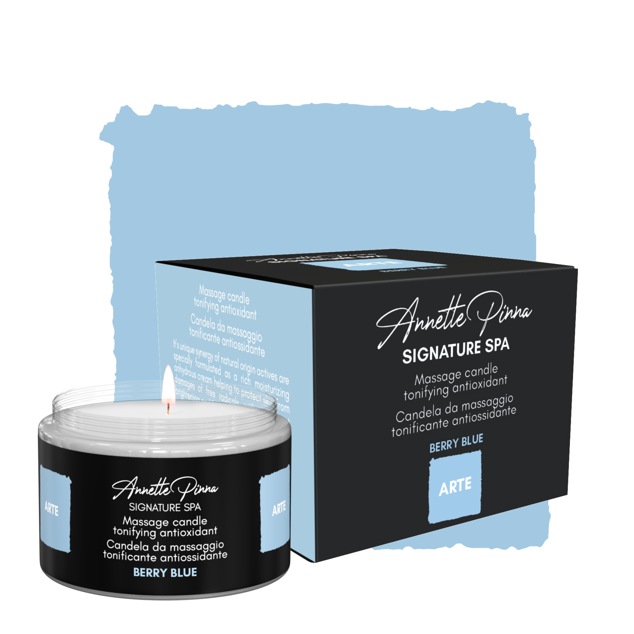 ARTE Berry blue massage candle tonifying antioxidant 50ml