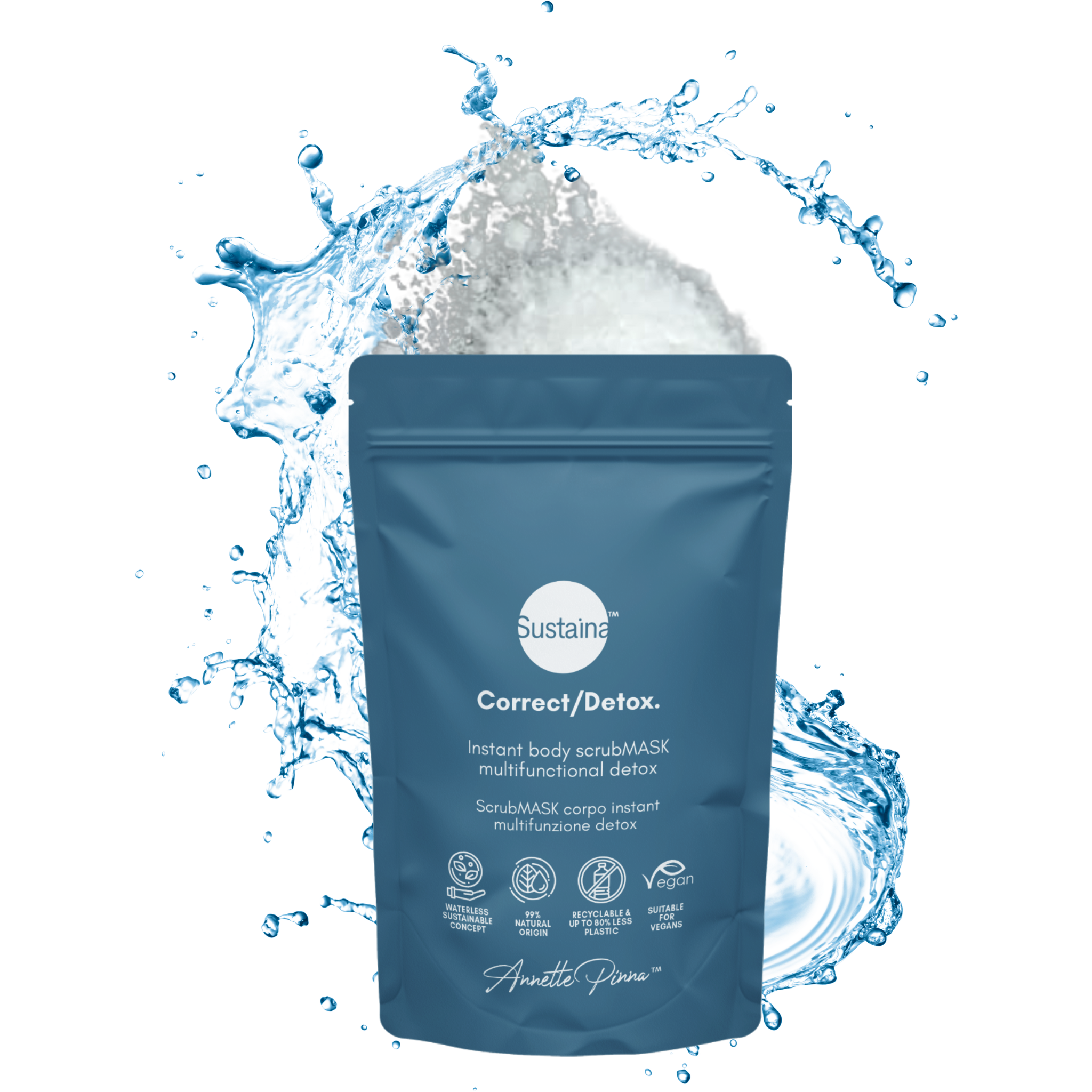 SUSTAINA Correct/ Detox. instant scrubMASK multifunctional detox body 150g