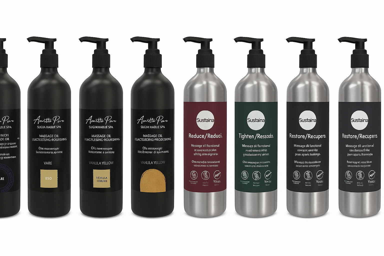 "SPECIAL OFFER" MASSAGE OIL BUNDLE 8 PIECES 8X500ml