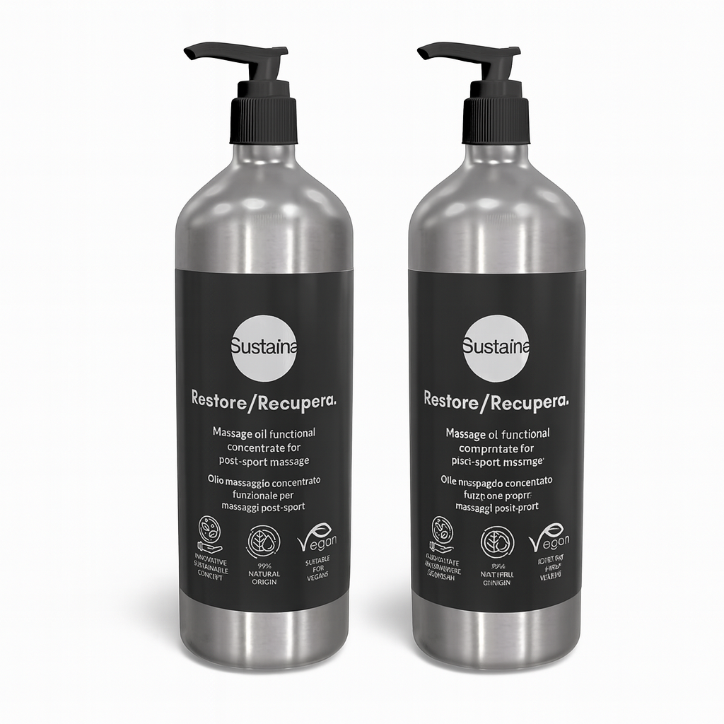 SUSTAINA Restore/Recupera Olio da massaggio concentrato funzionale per massaggi post-sportivi 500ml
