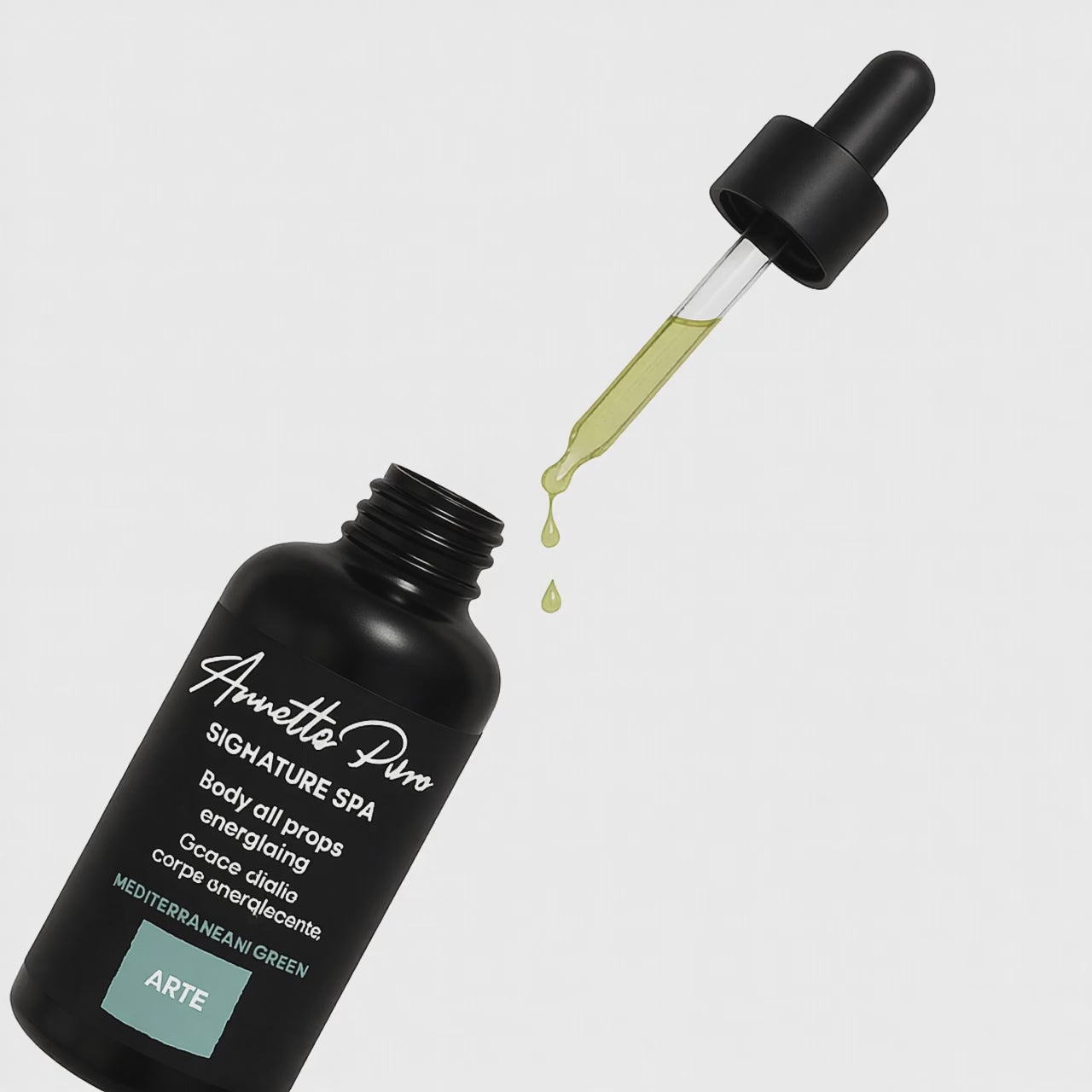 Carica video: ARTE Gocce di Olio Corpo Mediterranean Green Energizzante 100 ml